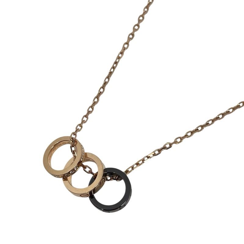 Cartier Love Series Diamond Hoop Necklace in 750PG