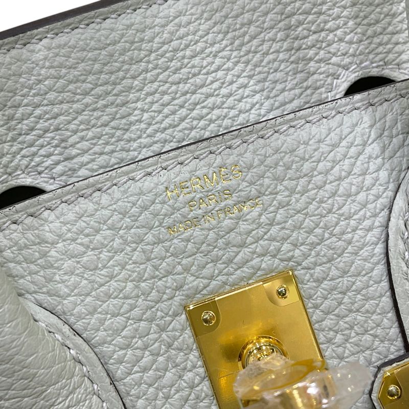 HERMES Birkin 25 B Stamp in Green Vein with Gold Hardware