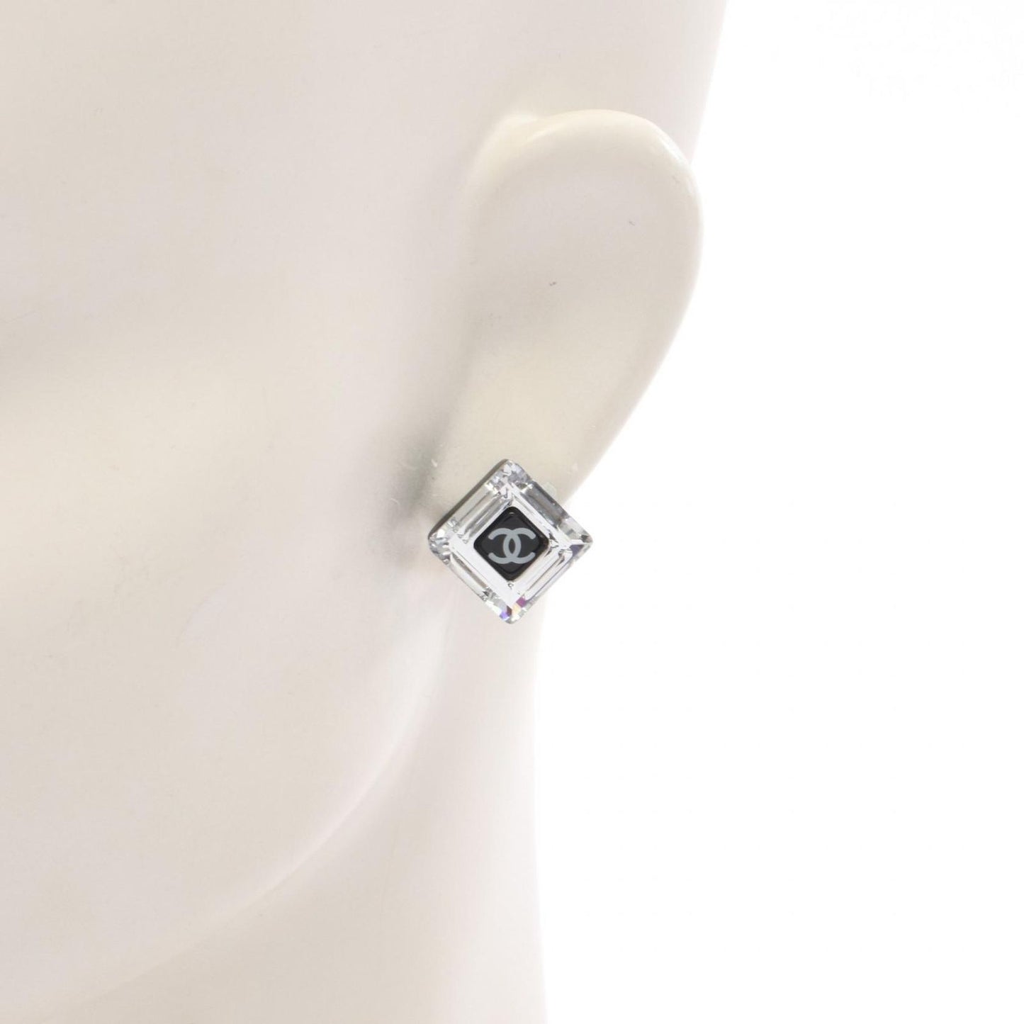 CHANEL Coco Mark Black Earrings - Timeless Elegance