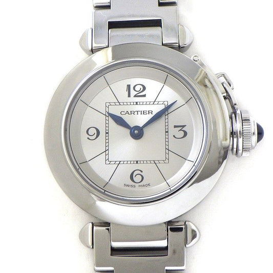 Cartier Miss Pasha W3140007 Silver Dial Stainless Steel Watch