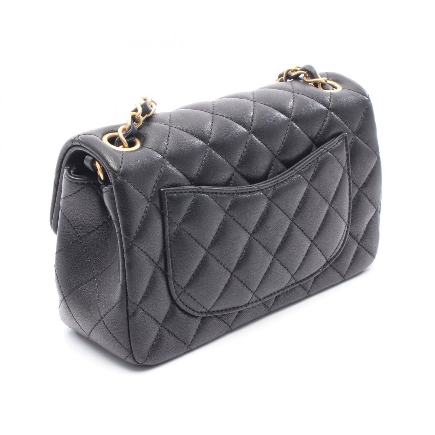 CHANEL Mini Matelassé 20 Shoulder Bag in Black Leather
