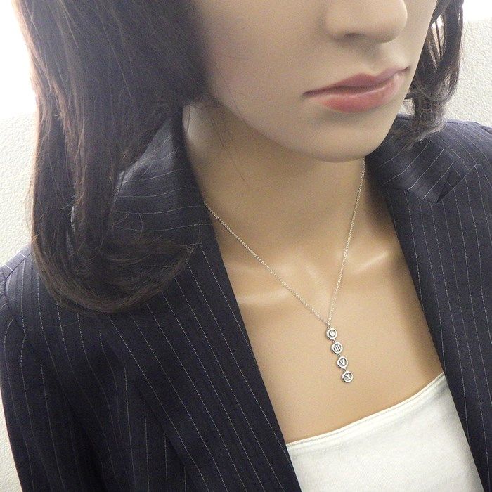 Tiffany & Co. Atlas Drop Swing Necklace with Diamond in K18WG