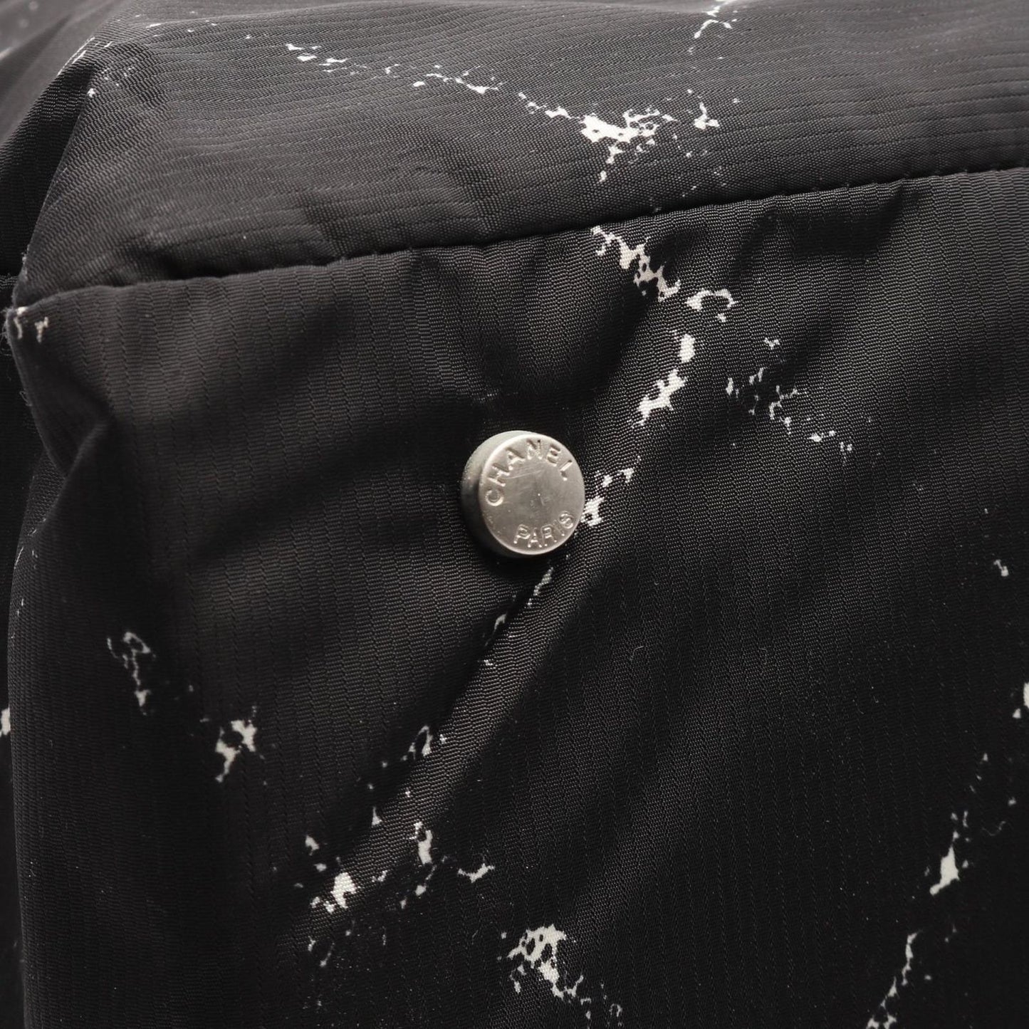 CHANEL Vintage Travel Line Boston Bag - Black Nylon