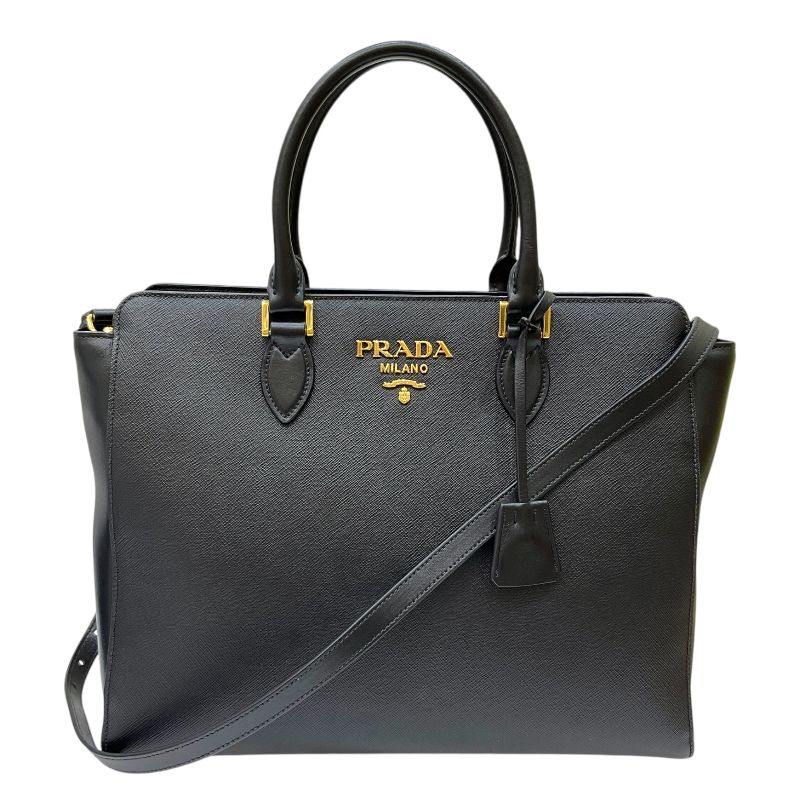 PRADA Saffiano Leather Handbag 1BA228 in Black - Timeless Elegance