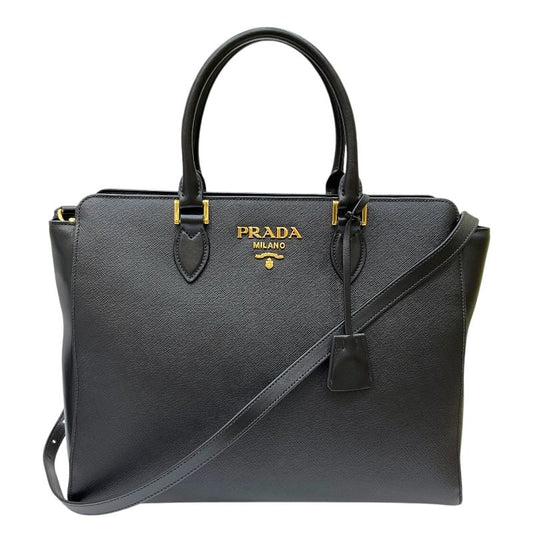PRADA Saffiano Leather Handbag 1BA228 in Black - Timeless Elegance