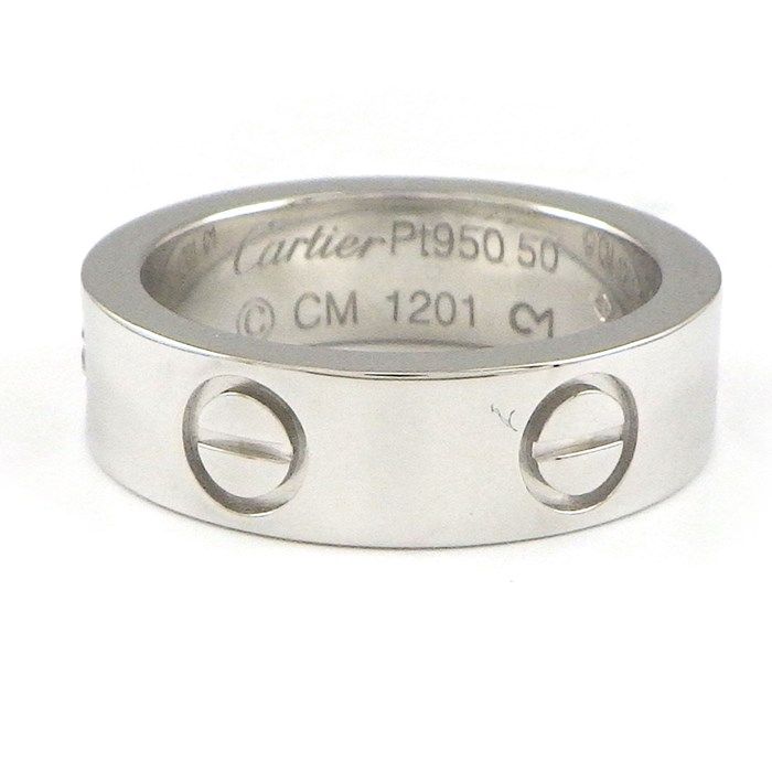 Cartier Love Ring with Diamond - Classic Model in Platinum