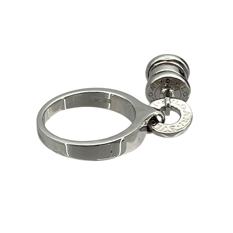 BVLGARI B.zero1 Element Ring in 750WG with Diamonds - Size 8