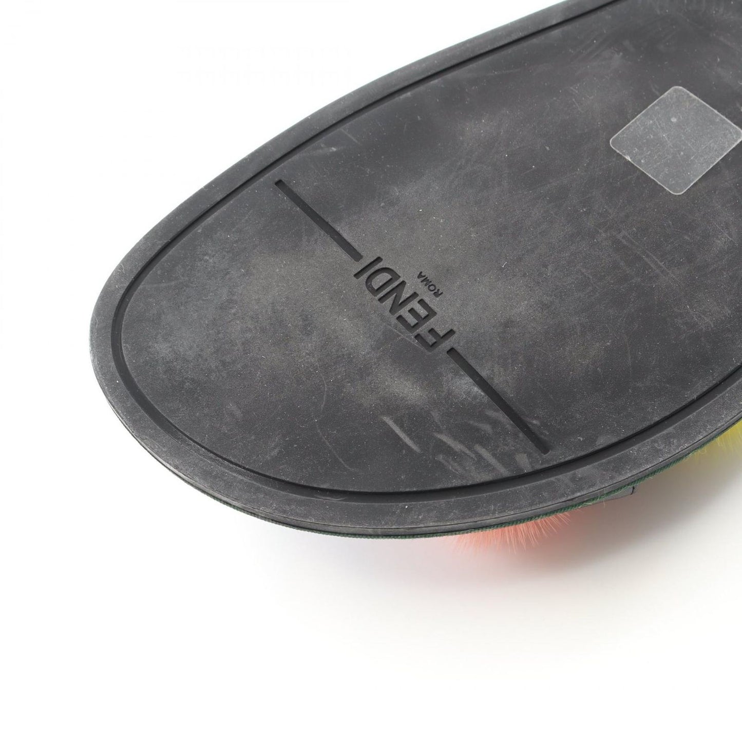 FENDI Leather & Fur Sandals - Elegant Black & Multicolor Design