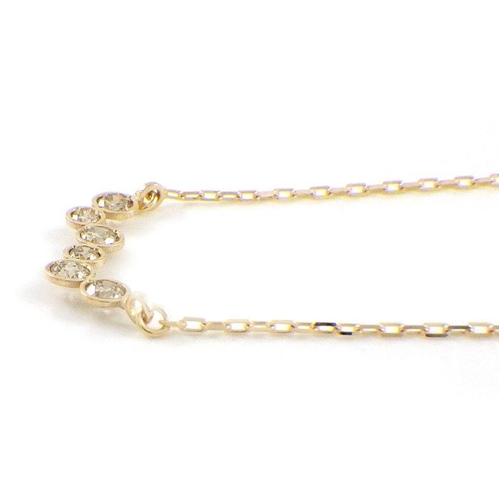 Elegant 0.06ct Diamond Necklace in K10 Yellow Gold