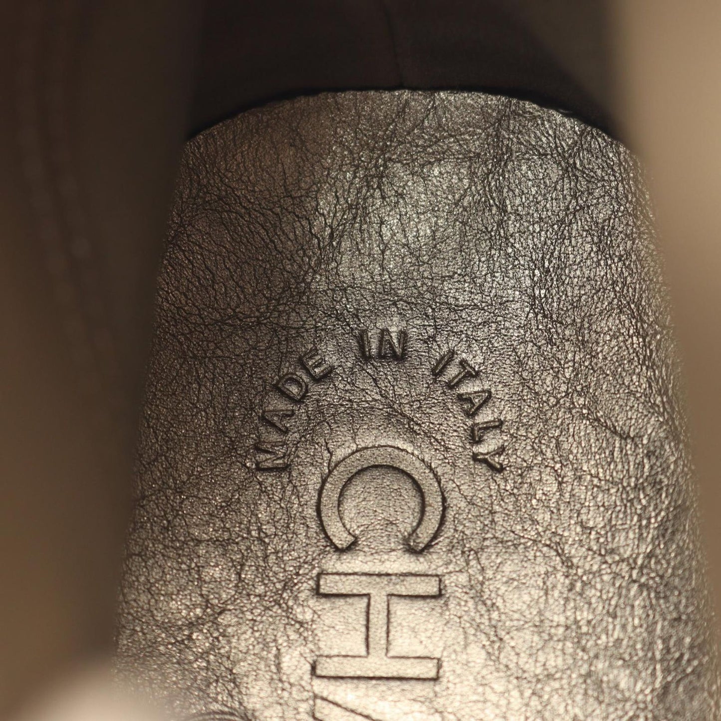 CHANEL Coco Mark High-Top Sneakers in Beige/Black Canvas & Leather