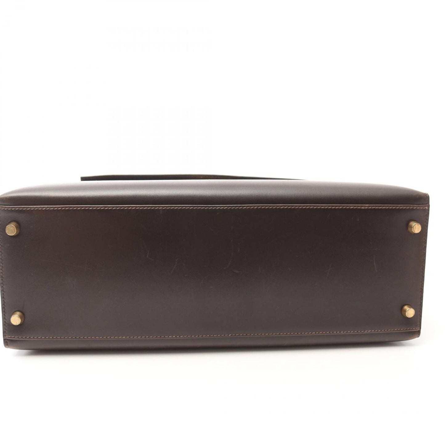 HERMES Kelly 35 Handbag in Ebeve Calfskin - Timeless Elegance