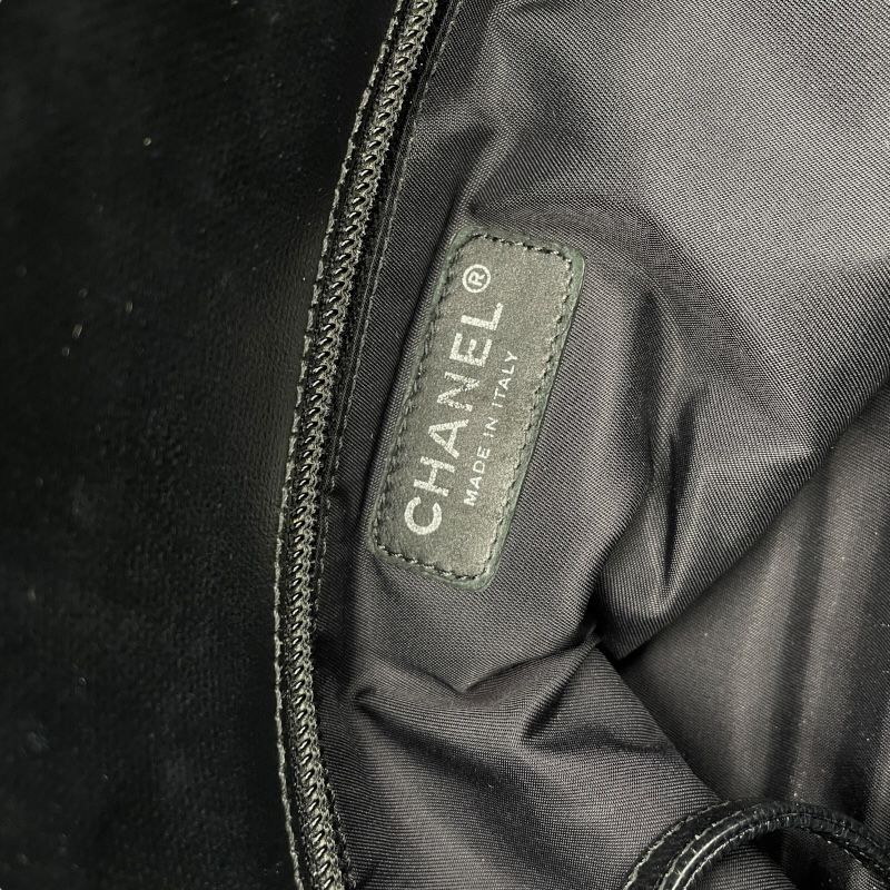 CHANEL Paris Biarritz Tote MM A34209 - Black with Silver Hardware