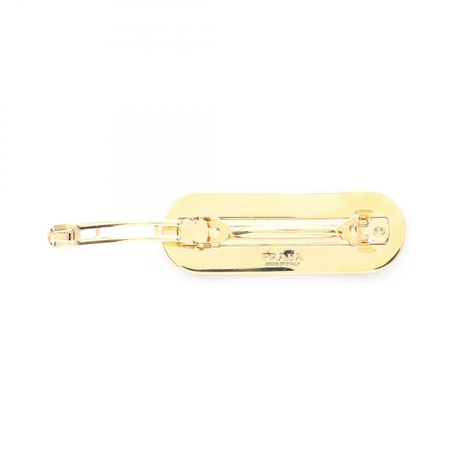 PRADA Gold-Plated Black Hair Clip - Exquisite Luxury Accessory