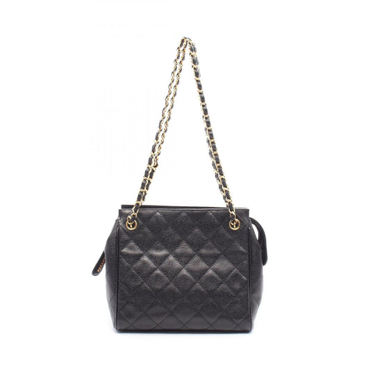 CHANEL Matelassé Tote Bag in Black Caviar Leather