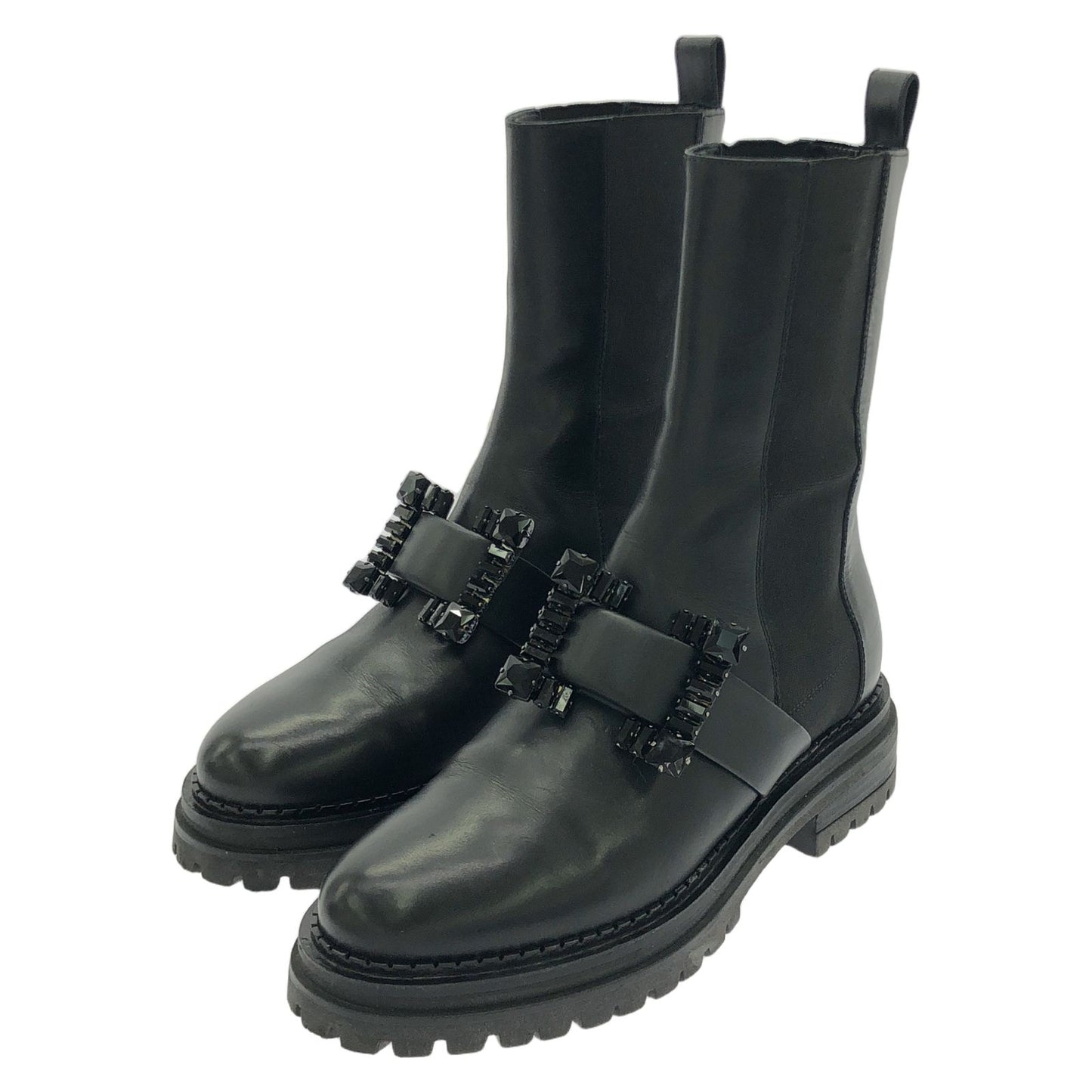 Sergio Rossi Black Leather Boots - Timeless Elegance