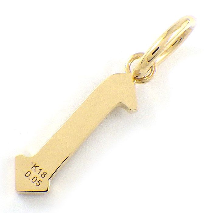 Exquisite Diamond Number 1 Pendant in K18 Yellow Gold