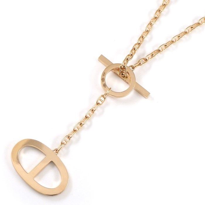 HERMES Chaine d'Ancre Contour GM Necklace with Diamonds