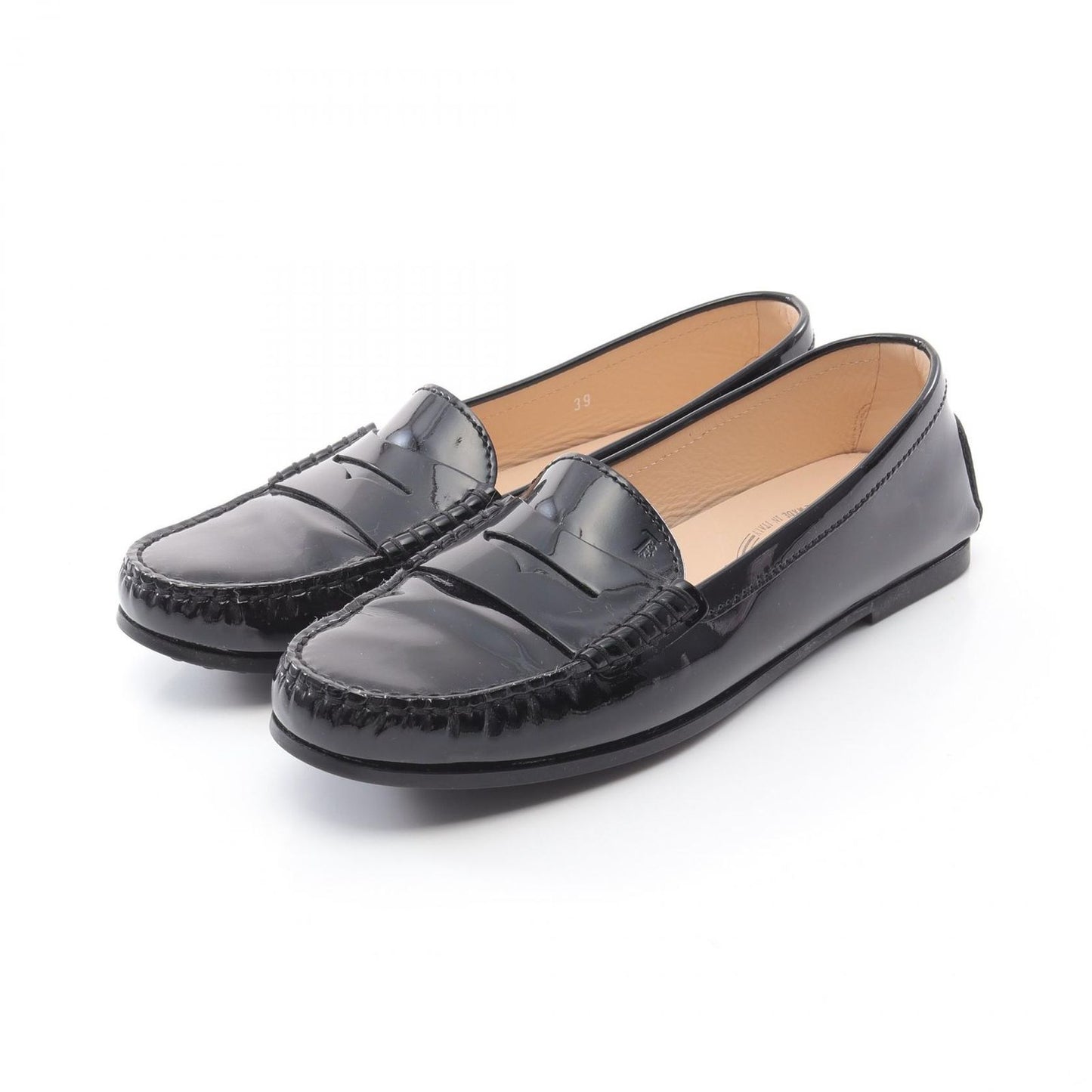 TOD'S Black Patent Leather Loafers - Timeless Elegance