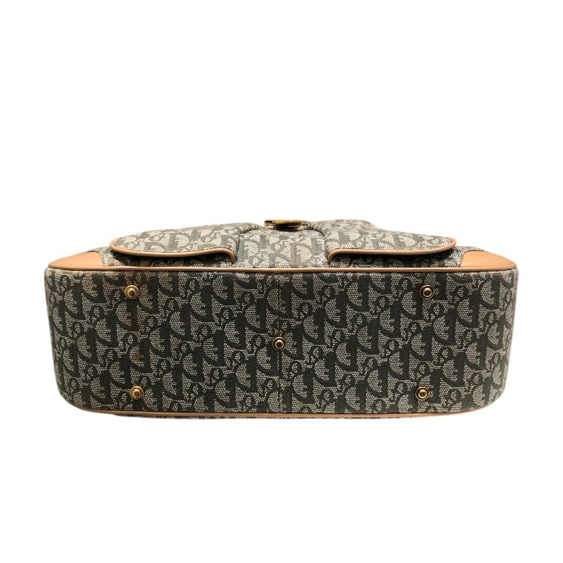 Christian Dior Double Saddle Tote Bag in Khaki Trotter Canvas