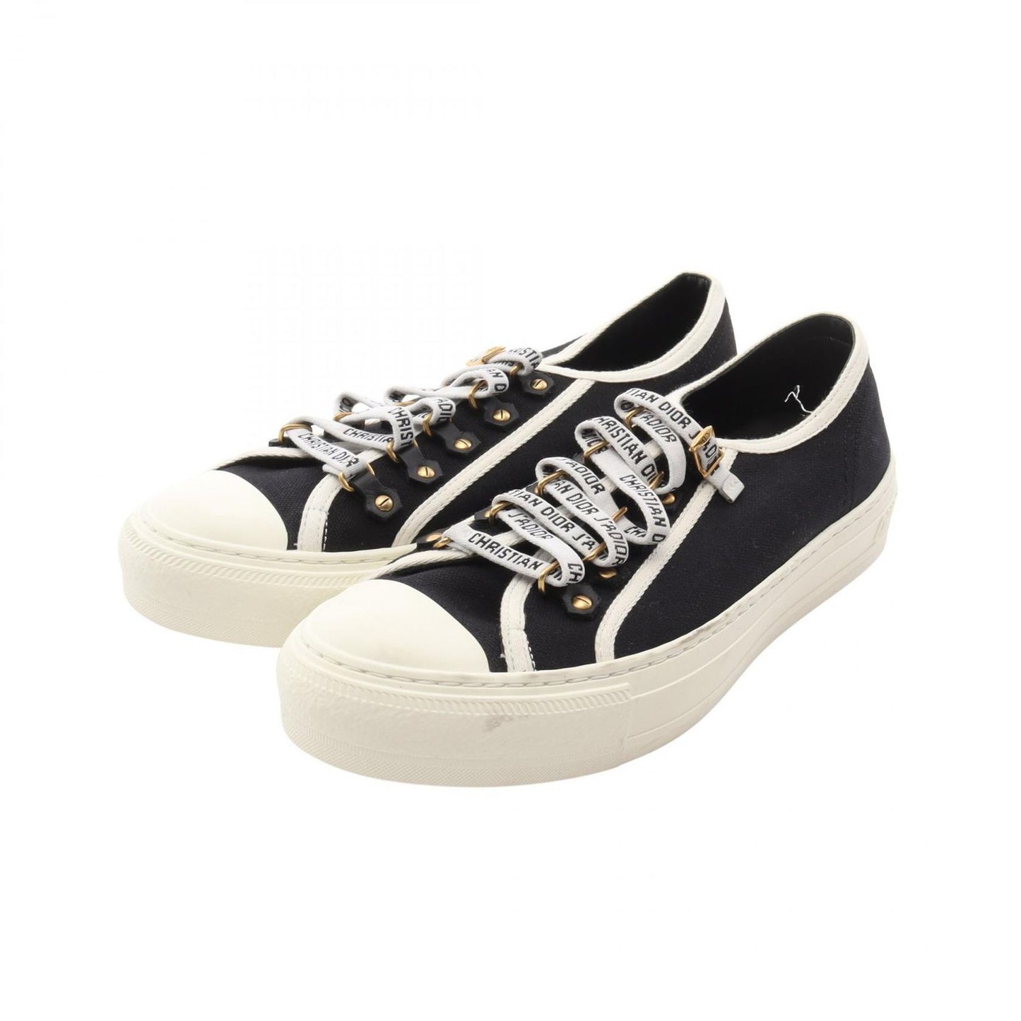 Dior WALK'N'DIOR Canvas Sneakers - Timeless Elegance in Black & White