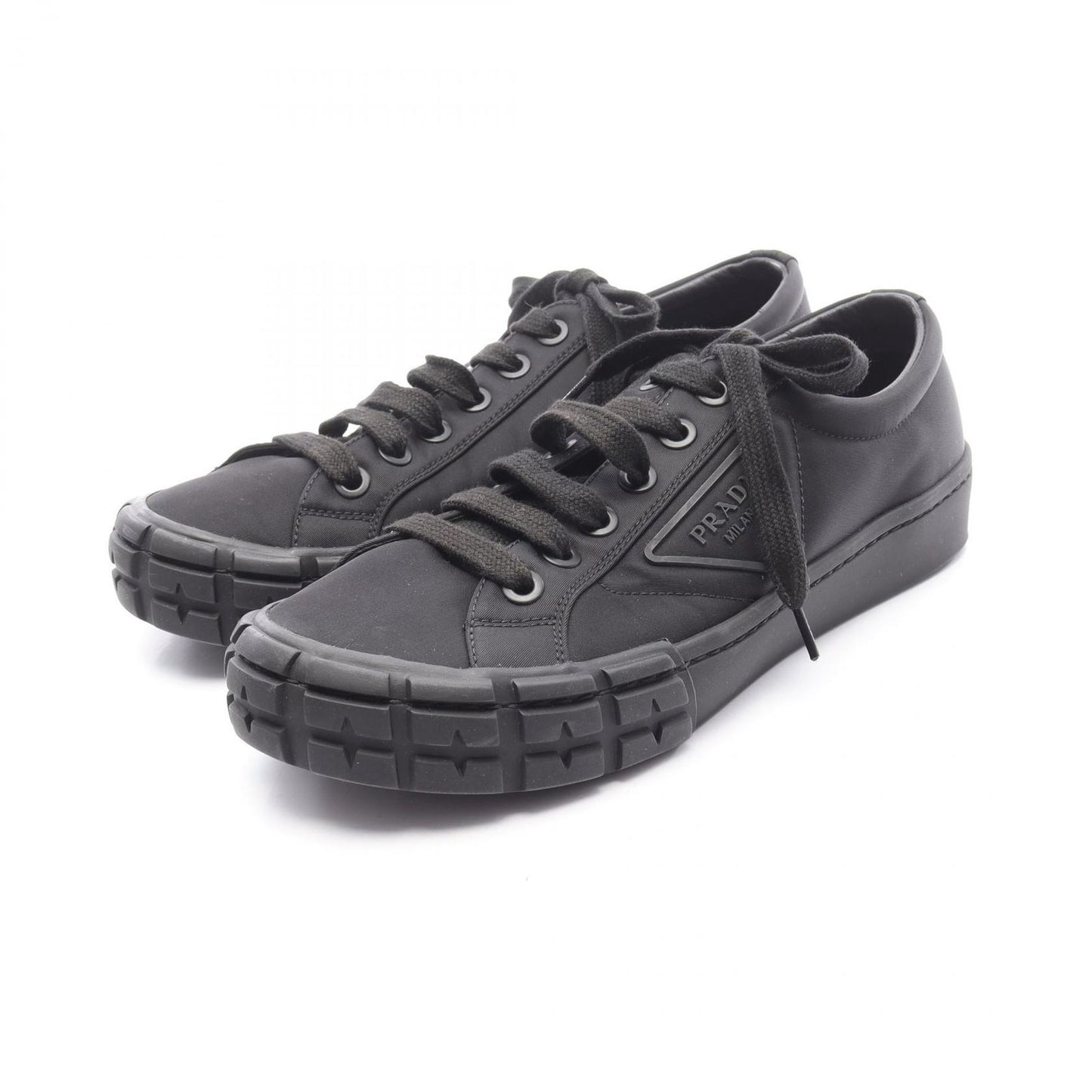 PRADA RE-NYLON Wheel Cassette Sneakers - Timeless Black Elegance