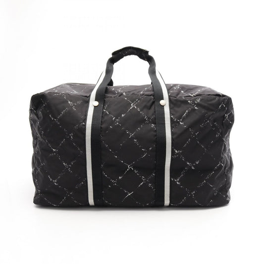 CHANEL Vintage Travel Line Boston Bag - Black Nylon