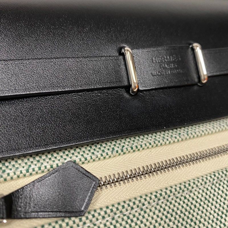 HERMES Mini Aile Bag Zip K刻 in Veil Moiré with Silver Hardware