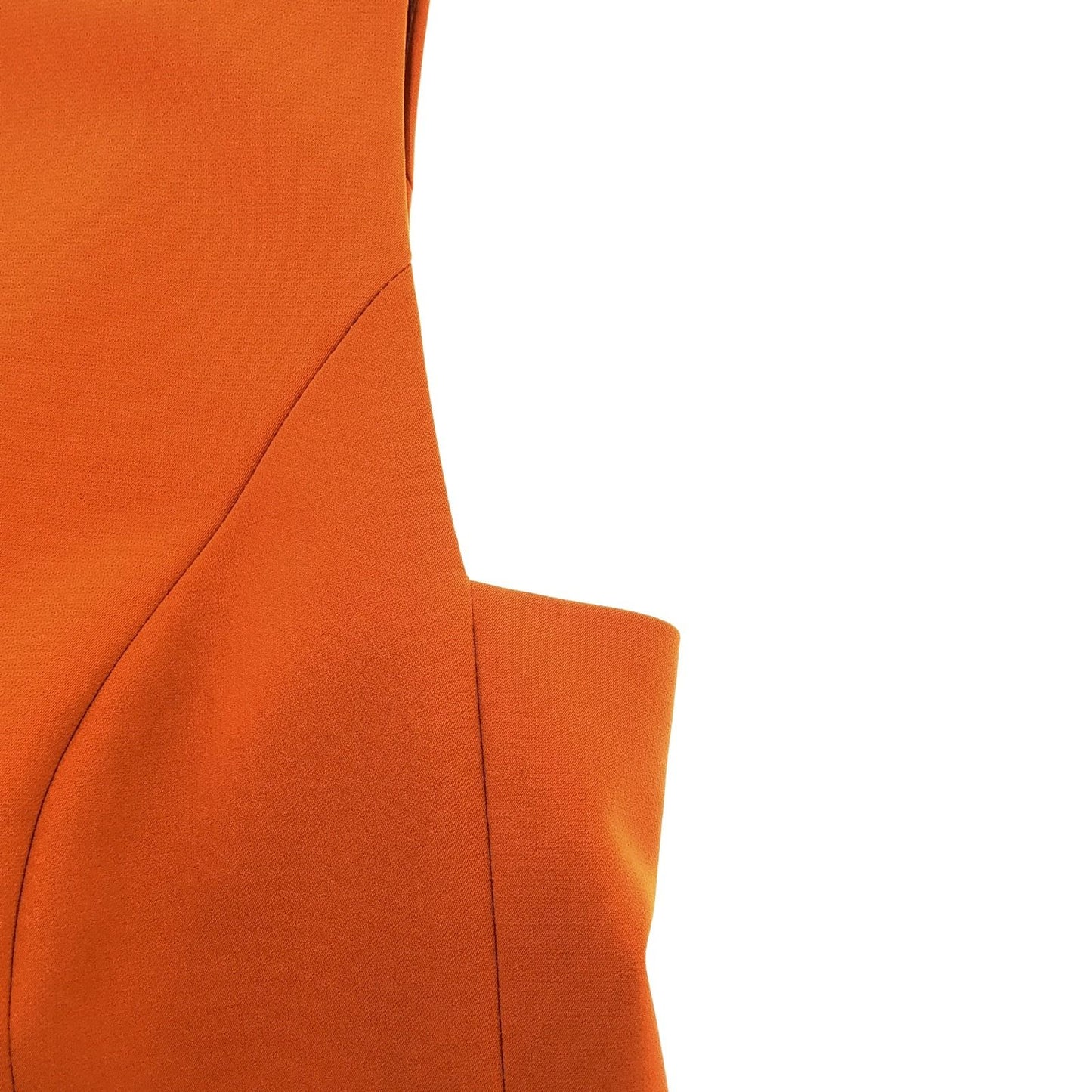 FOXEY NEW YORK Elegant Orange Sleeveless Dress - Size 42