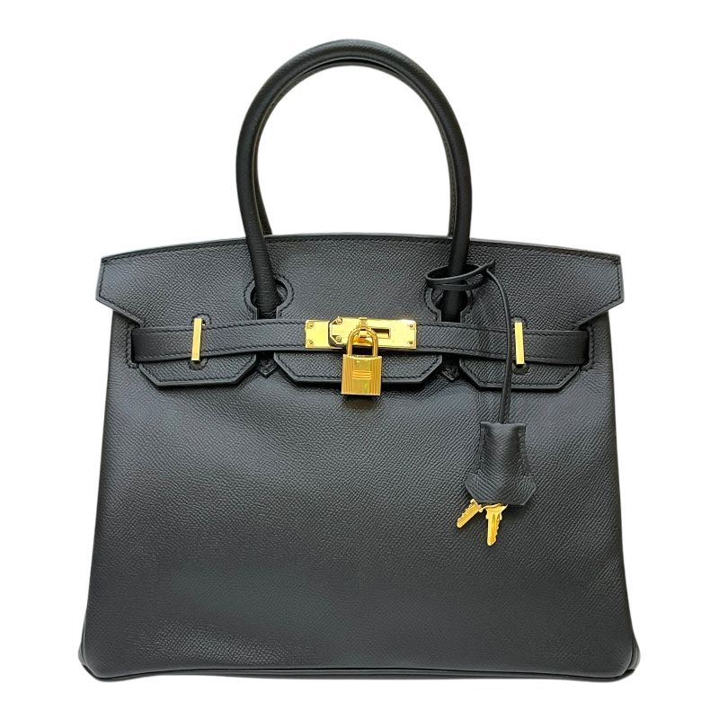 HERMES Birkin 30 D Stamp Black with Silver Hardware - Unused Display Piece