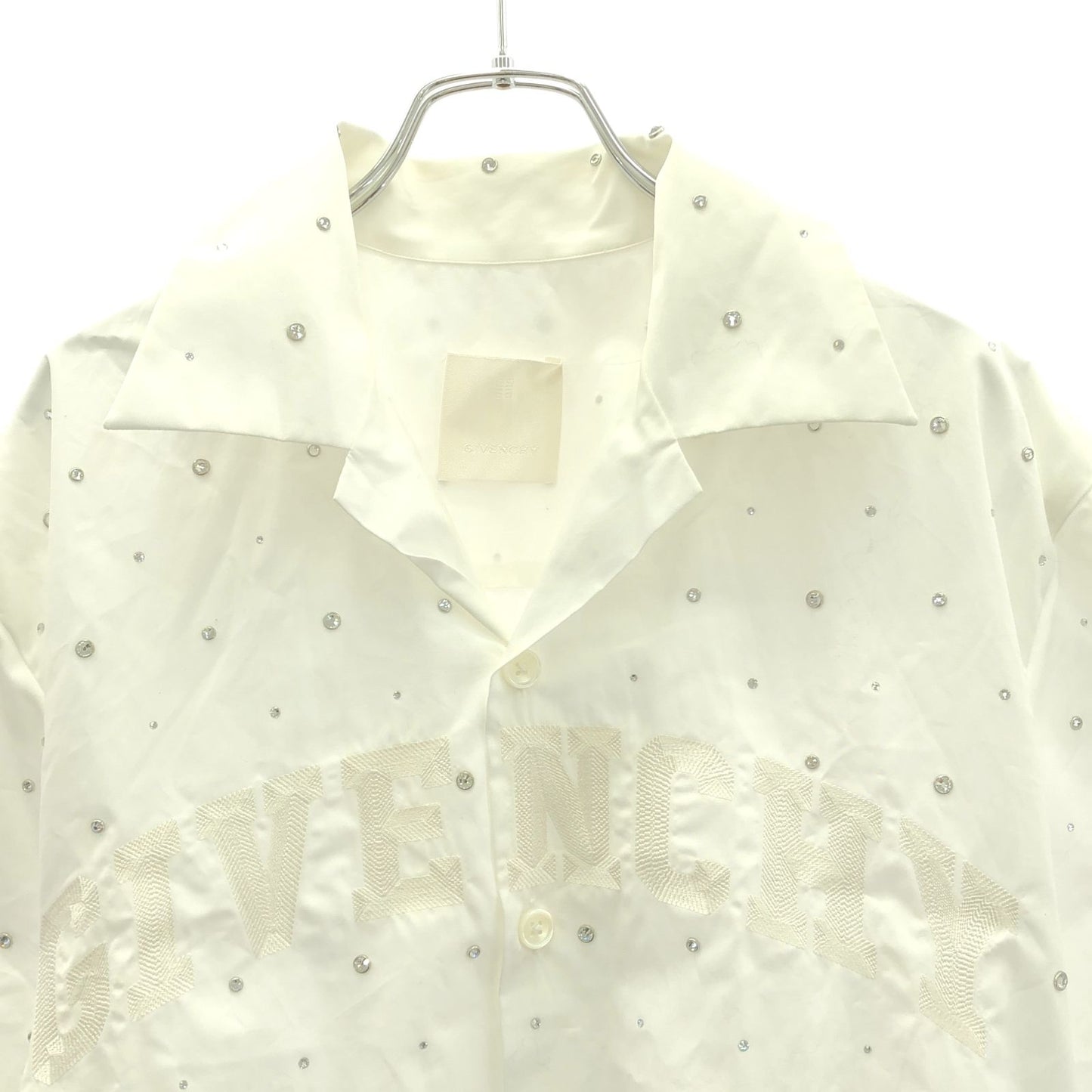 GIVENCHY White Cotton Short Sleeve Shirt - Timeless Elegance