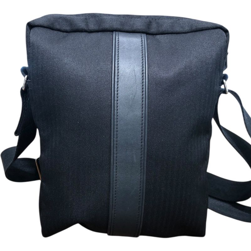 HERMES Acapulco Pochette Bandoulière MM Black Canvas/Leather