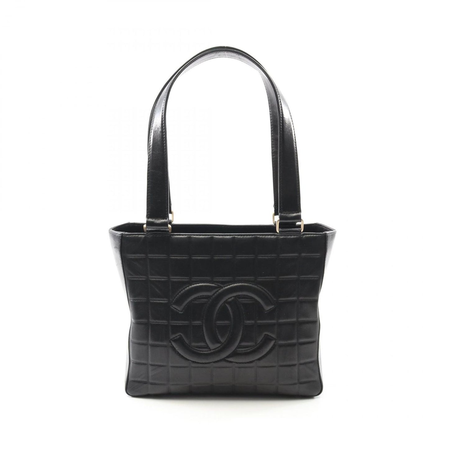 CHANEL Chocolate Bar Tote Bag in Black Lambskin - Timeless Elegance