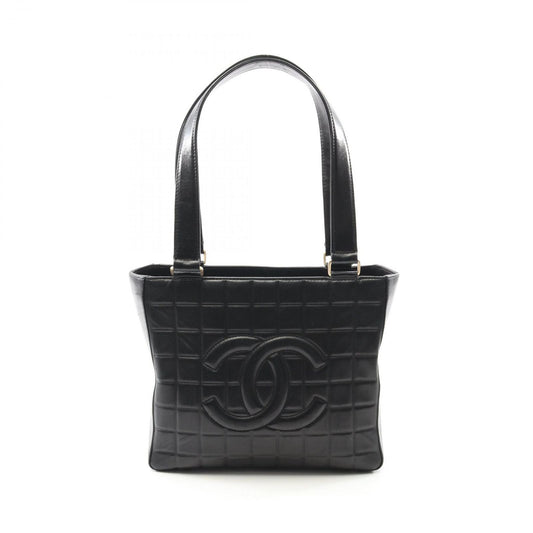 CHANEL Chocolate Bar Tote Bag in Black Lambskin - Timeless Elegance