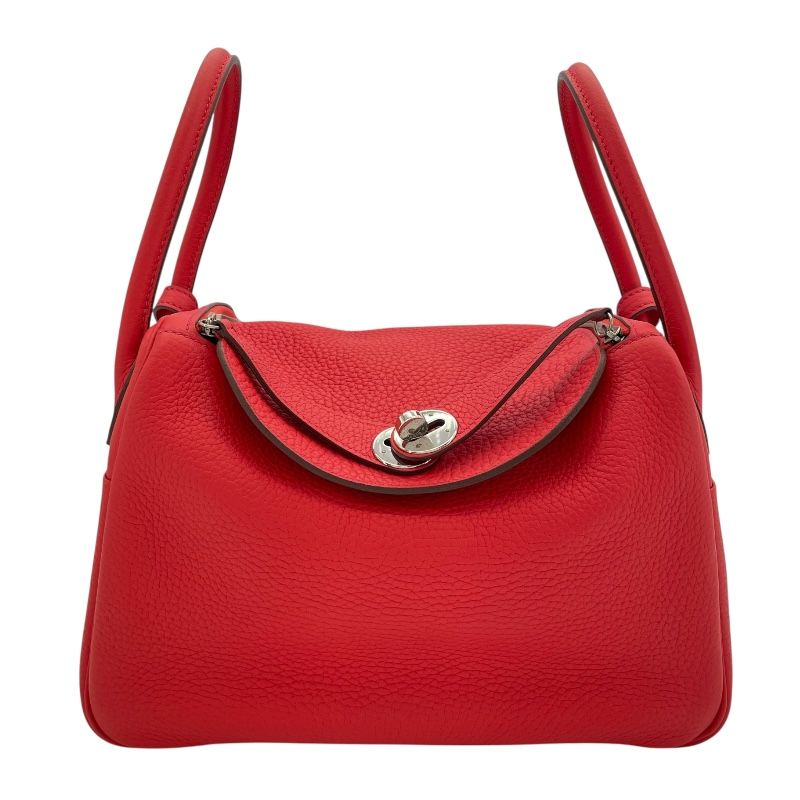 HERMES Lindy 26 Rouge Coo with Silver Hardware - Exquisite Craftsmanship