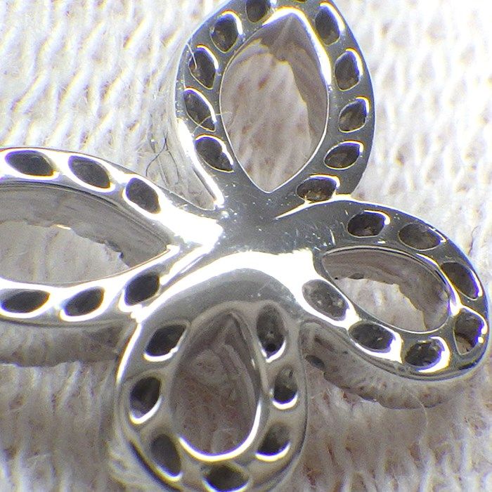 Graff Mini Butterfly Silhouette Necklace in K18WG with Diamonds