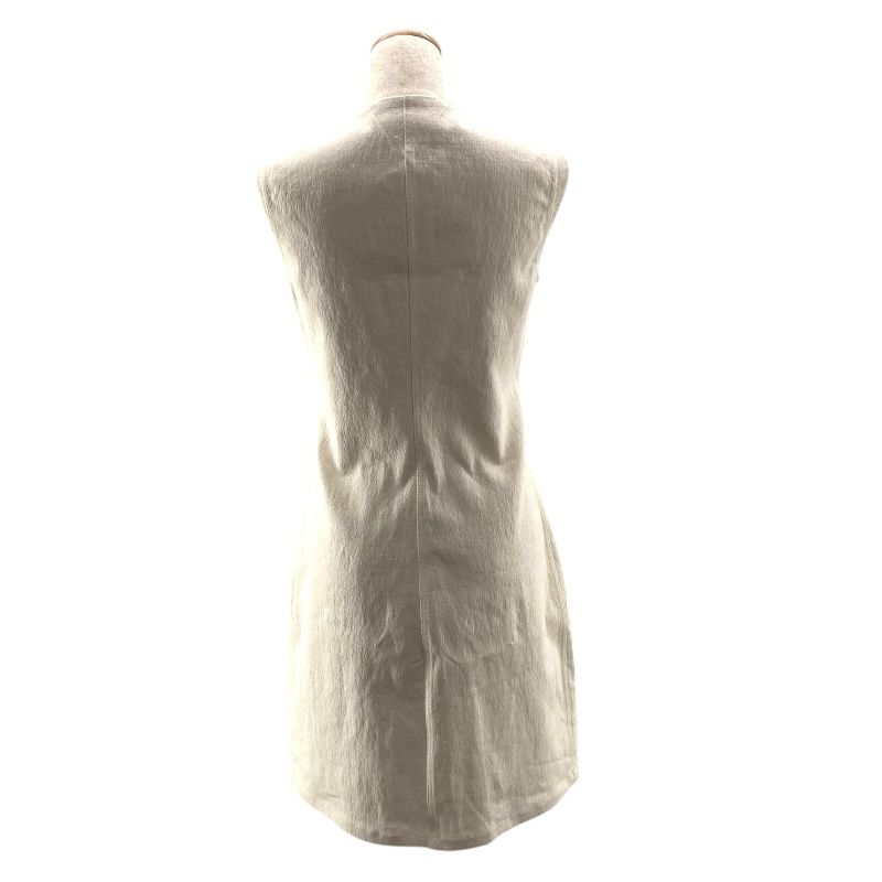 Bottega Veneta Turn Lock Linen Dress in Ivory - Size 36