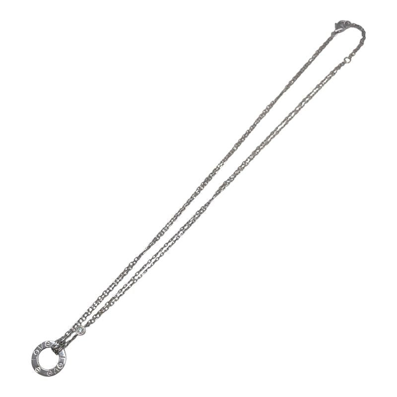 Cartier Love Circle Necklace with 2 Diamonds in 750WG