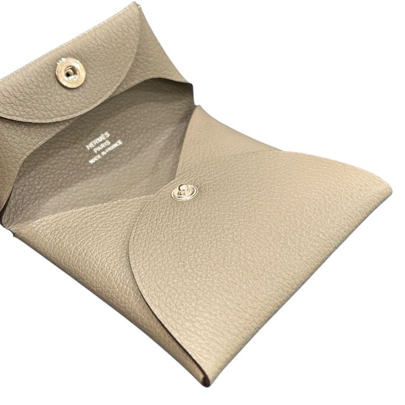 HERMES Bastia Verso Coin Case in Gris Meyer - Unisex Luxury Accessory