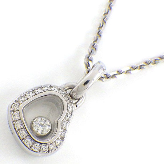 Chopard Happy Diamond Heart Necklace in 18K White Gold