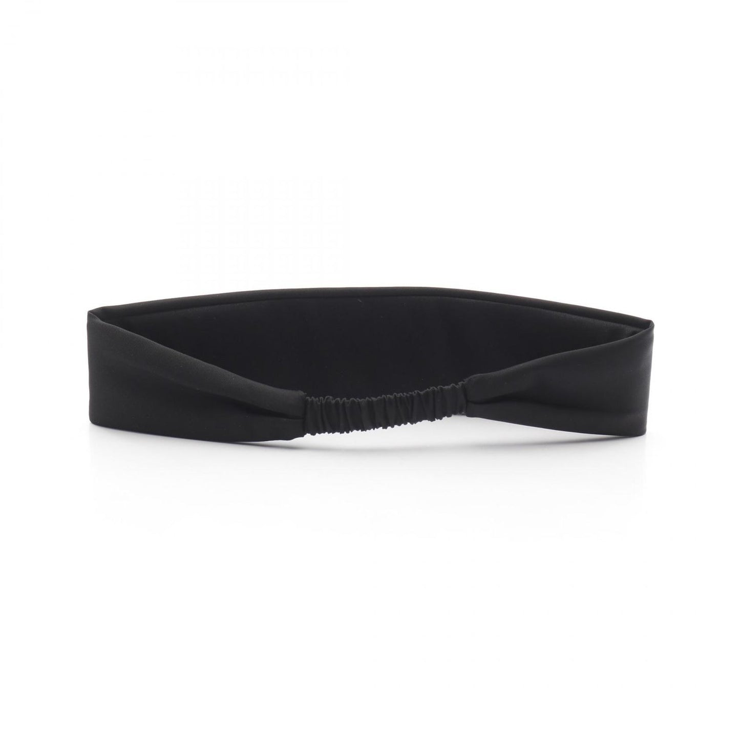 PRADA Triangle Logo Plate Hairband - Exquisite Black & Gold Design