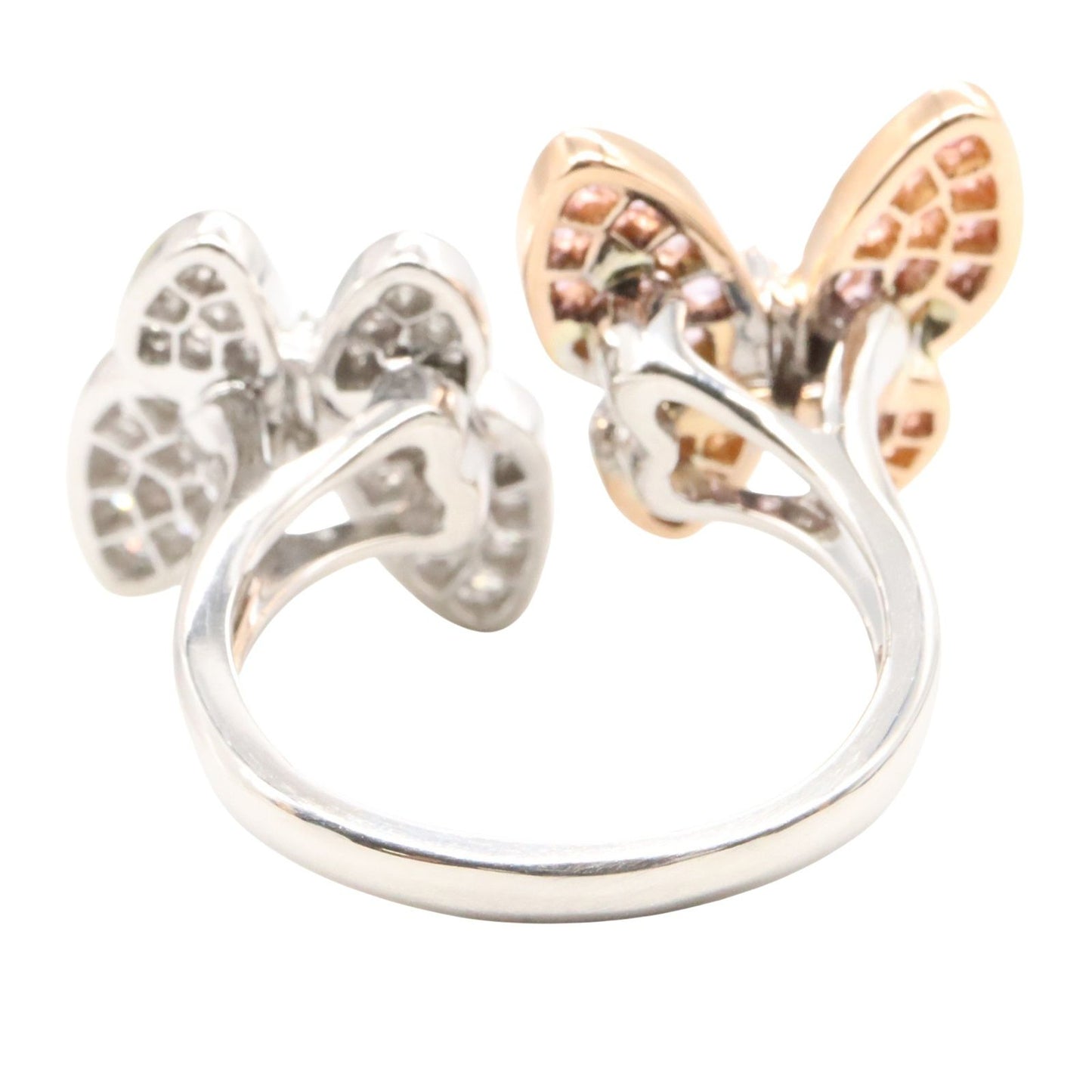 Exquisite Pink Sapphire & Diamond Ring in K18 White & Pink Gold