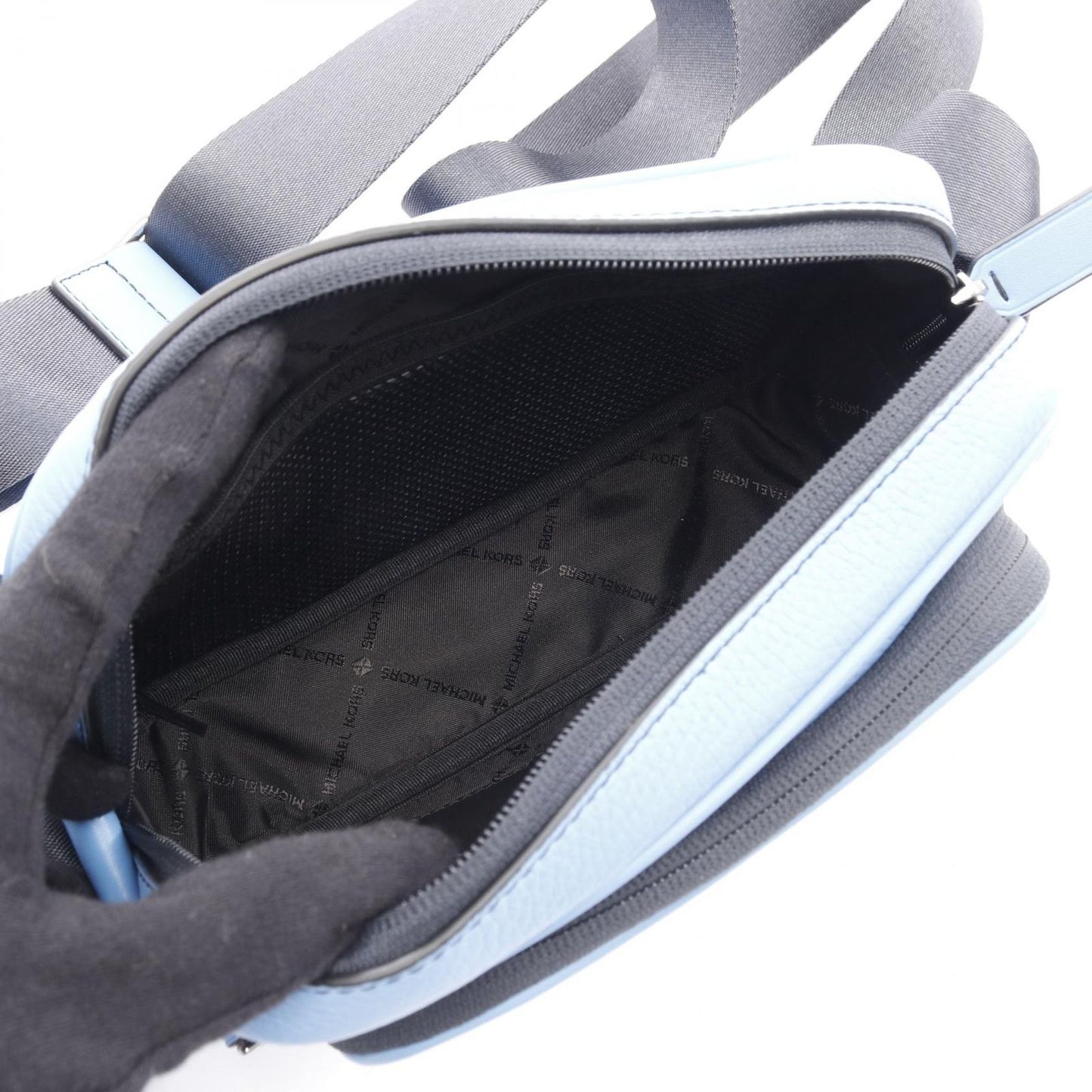 Michael Kors Cooper Camera Bag in Light Blue Leather - Timeless Elegance