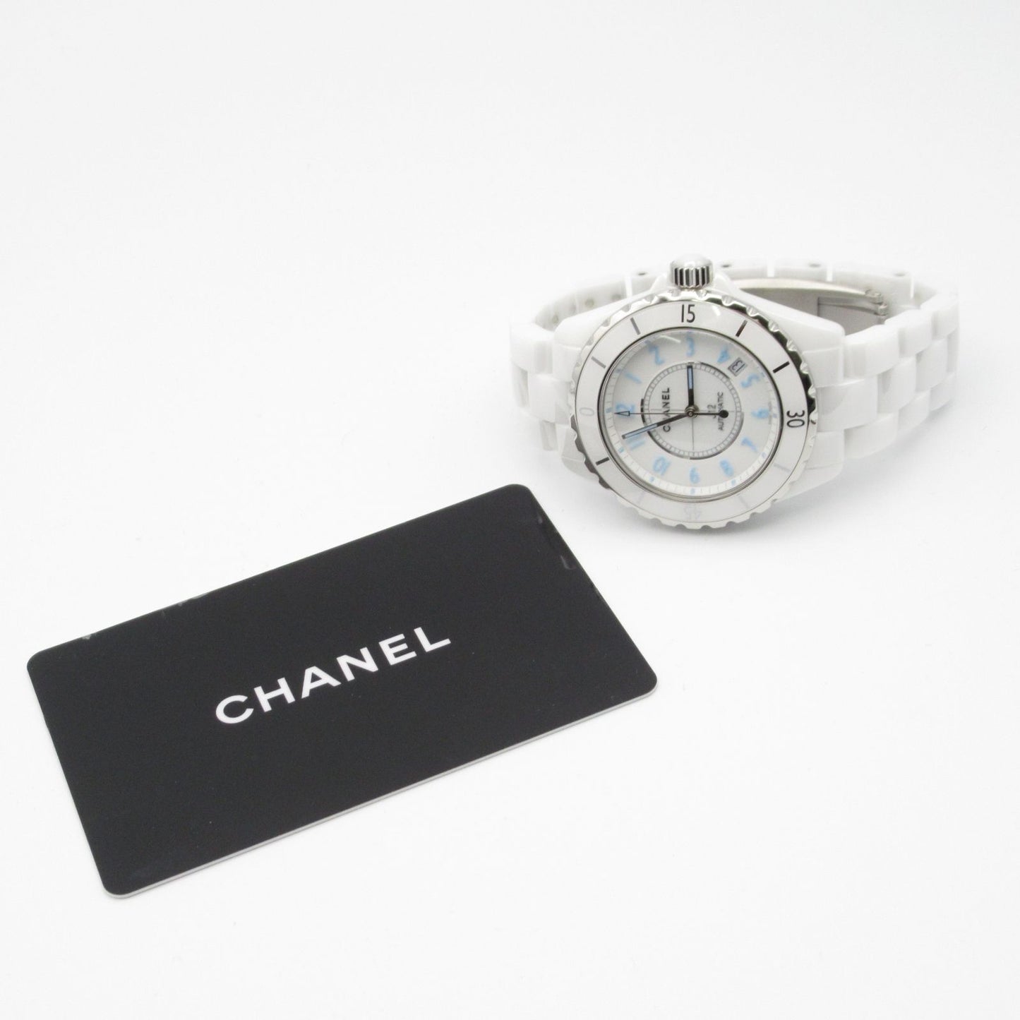 CHANEL J12 Blue Light Automatic Watch H3827 - White Ceramic