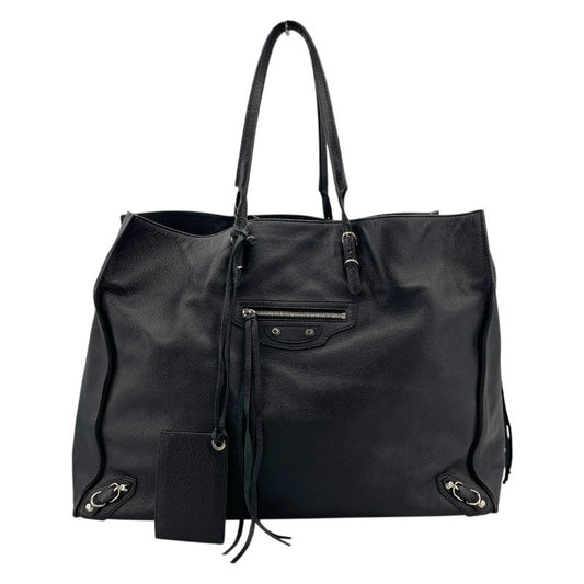 Balenciaga The Paper A4 Zip Around Tote Bag - Black Leather