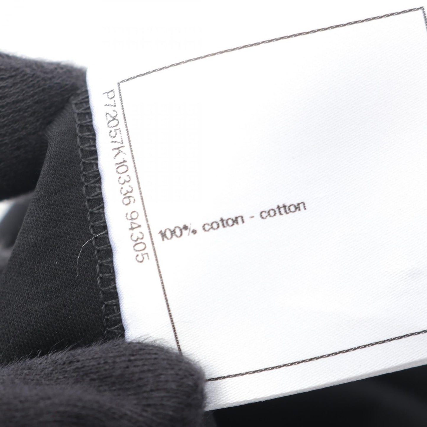 CHANEL Jean Cocteau Coco Mark Cotton T-Shirt - Black - Size M