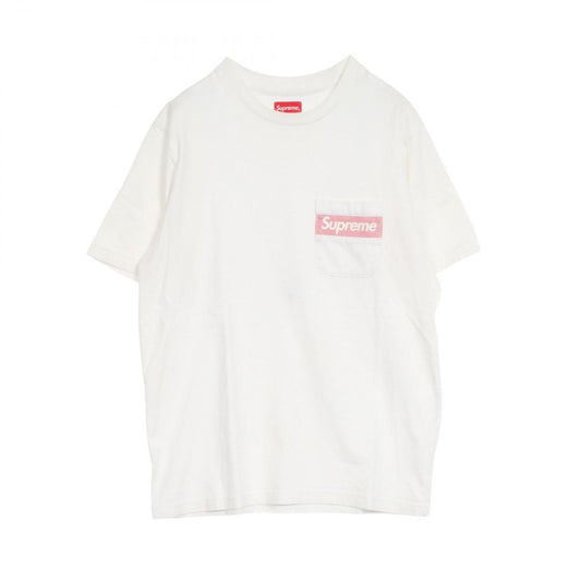 Supreme Mesh Stripe Pocket Cotton T-Shirt - Exclusive White Edition
