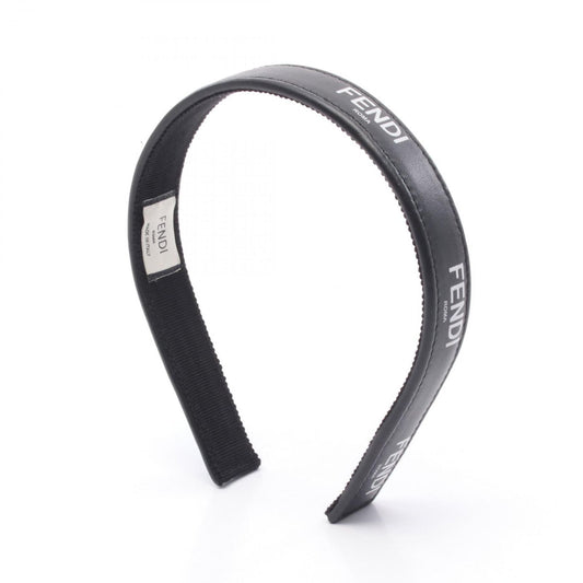 FENDI Black Leather Headband - Exquisite Craftsmanship