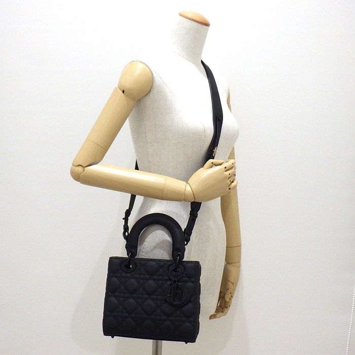 Dior Lady Dior My ABC Small Tote Bag in Black Ultra Matte Calfskin