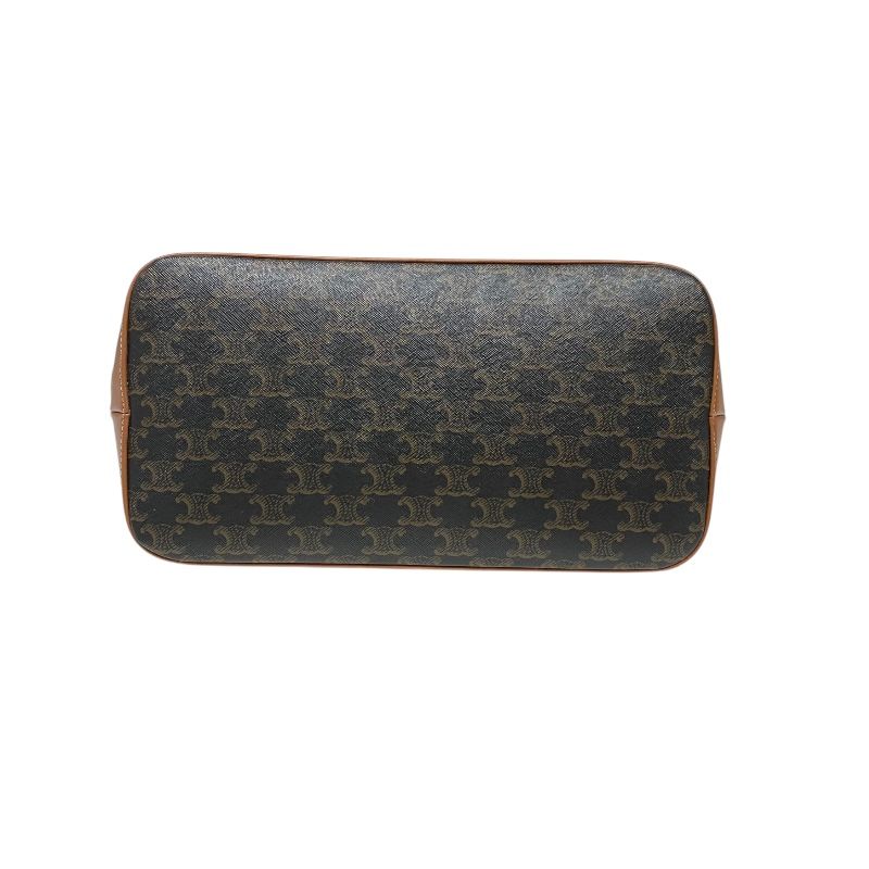 CELINE Medium Cabas 115072 Tan Triomphe Canvas Tote Bag