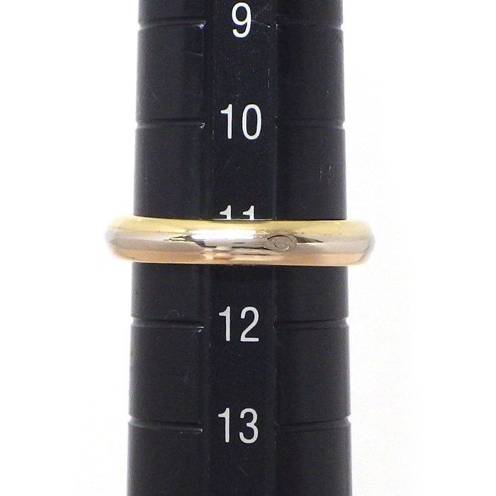 Cartier Monostone Three-Color Gold Ring with Diamond - Size 11